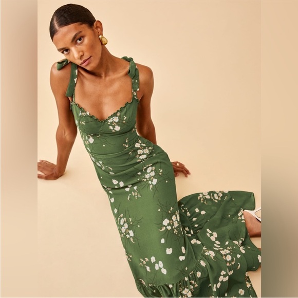 Reformation Dresses & Skirts - Reformation Jasen Dress in Lomita Green Floral